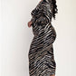 Jaylin Plus Size Sequins Knit One Shoulder Dress with Cutout