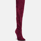 Jaynetts Stretch Suede Micro High Knee Boots