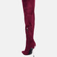 Jaynetts Stretch Suede Micro High Knee Boots