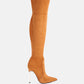 Jaynetts Stretch Suede Micro High Knee Boots