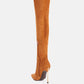 Jaynetts Stretch Suede Micro High Knee Boots