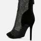 Jazz Rhinestone Embellished Mesh Stiletto Boots
