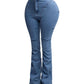 Jessica Bell Bottom Y2K Style Stretch  Bell Bottom Jeans