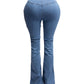 Jessica Bell Bottom Y2K Style Stretch  Bell Bottom Jeans