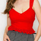 Kerrie Lace Ruffled Trim Crop Top