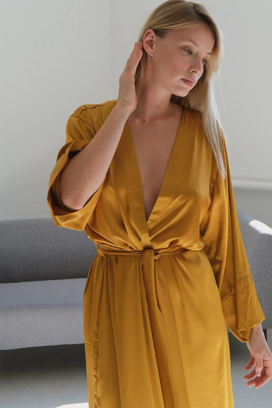 Kimono Silk Long Robe