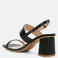 Kirk Elasticated Gussets Block Heel Sandals