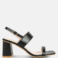 Kirk Elasticated Gussets Block Heel Sandals