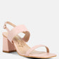 Kirk Elasticated Gussets Block Heel Sandals