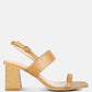 Kirk Elasticated Gussets Block Heel Sandals