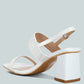 Kirk Elasticated Gussets Block Heel Sandals