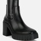 Kokum Faux Leather Platform Ankle Boots