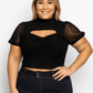 La Belle Nuit Sheer Sleeve Top
