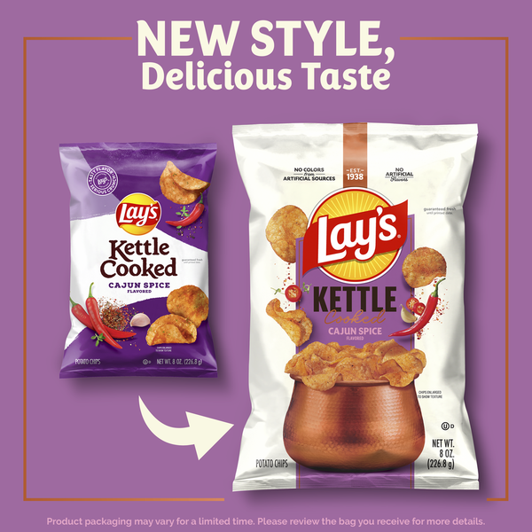 Lay's Kettle Cooked Cajun Spice Potato Chips