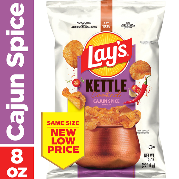 Lay's Kettle Cooked Cajun Spice Potato Chips