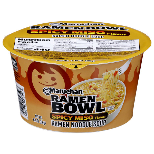 Maruchan Ramen Noodle Soup, Spicy Miso, 3.4 oz