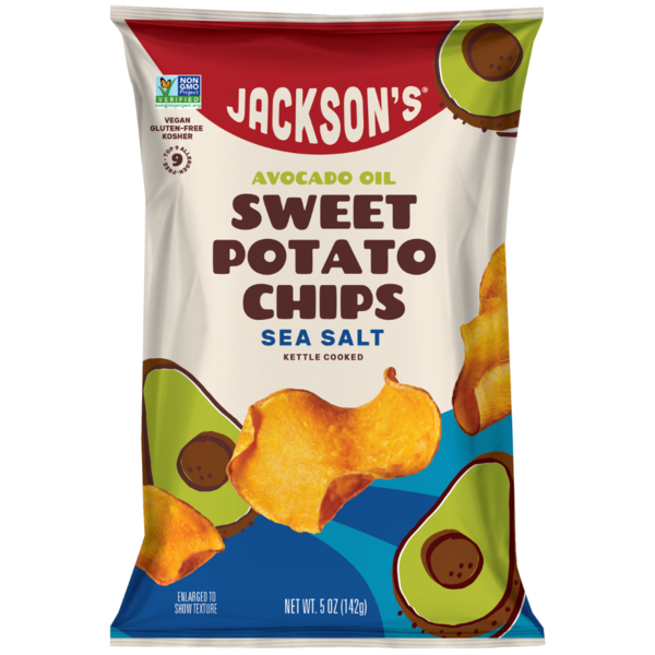 Jackson's Sea Salt Sweet Potato Chips Kettle Cooked in Avocado Oil