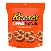 Reese's Chocolate and Peanut Butter Candy Dipped Pretzels Bag, 8.5 oz