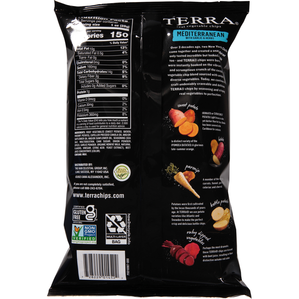TERRA Vegetable Chips, Real, Mediterranean with Garlic & Herbs