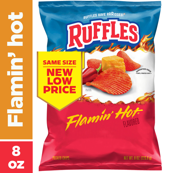 Ruffles Potato Chips, Flamin' Hot Flavored
