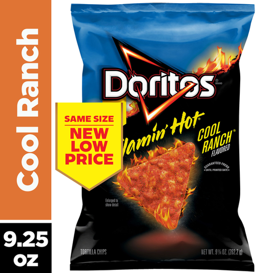 Doritos Tortilla Chips Flamin' Hot Cool Ranch Flavor