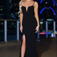 Louise Gown - Black Scuba Crepe Fitted Dress