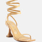 Lewk Strappy Tie Up Spool Heel Sandals