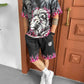 Lion Blaze Men's Graphic Tee & Flame Shorts Set – Fiery Streetwear with Bold Lion Print