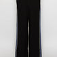 Luxurious Wide-Leg Striped Pants with Contrast Trim and Relaxed Double-Waistband Design