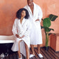 Waffle Piping Bathrobe – Lightweight Spa-Style Comfort