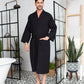 Waffle Kimono Spa Bathrobe -  Absorbent, Lightweight