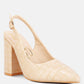 Macha Croctexture Sling Back Heels