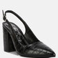 Macha Croctexture Sling Back Heels
