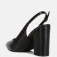 Macha Croctexture Sling Back Heels