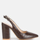 Macha Croctexture Sling Back Heels
