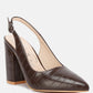 Macha Croctexture Sling Back Heels