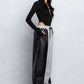 Marissa Faux Leather Detail Sweatpants Luxury Loungewear