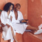 Waffle Piping Bathrobe – Lightweight Spa-Style Comfort