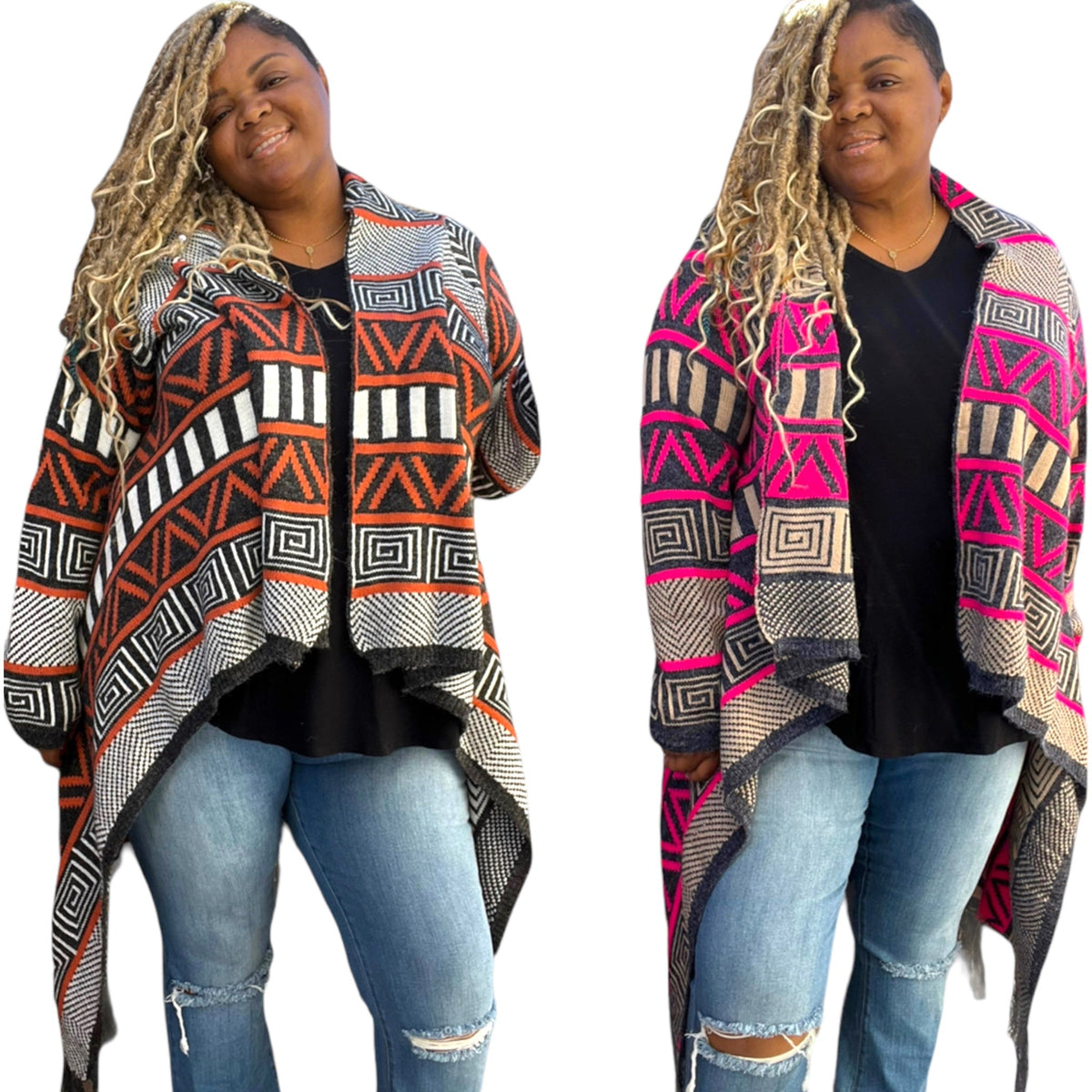 Mattie Abstract Maxi Cardigan