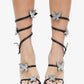 Melanie Butterfly Crystal  Detail  Spiral Strap Heels