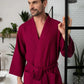 Waffle Kimono Spa Bathrobe -  Absorbent, Lightweight