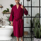 Waffle Kimono Spa Bathrobe -  Absorbent, Lightweight