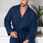 Waffle Kimono Spa Bathrobe -  Absorbent, Lightweight