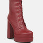 Meows Faux Leather High Heel Platform Ankle Boots