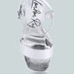 Merengue Textured High Block Heel Sandals