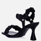 Merker Ruched Spool Heel Casual Sandals