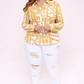 Mesh Luxe Chain Print  Button-Down Shirt