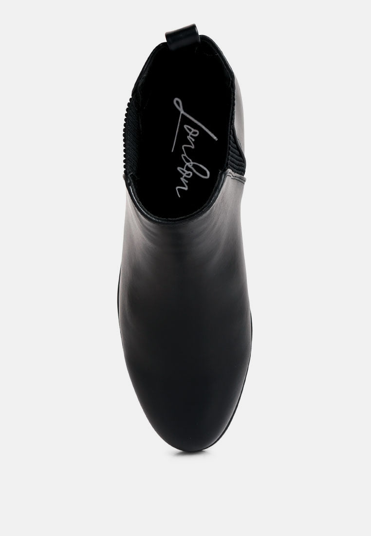 Amara Metallic Sling Detail Chelsea Boots