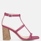 Mirabella Open Square Toe Block Heel Sandals