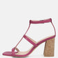 Mirabella Open Square Toe Block Heel Sandals